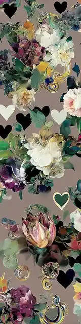 Free flower bookmark featuring pretty beige floral artwork